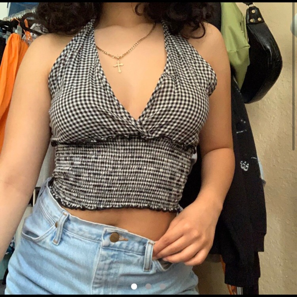 Checkered halter top - Picture 2 of 3